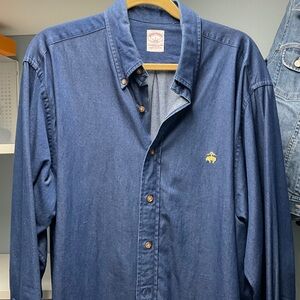 Men's Blue denim Button-Down Shirt